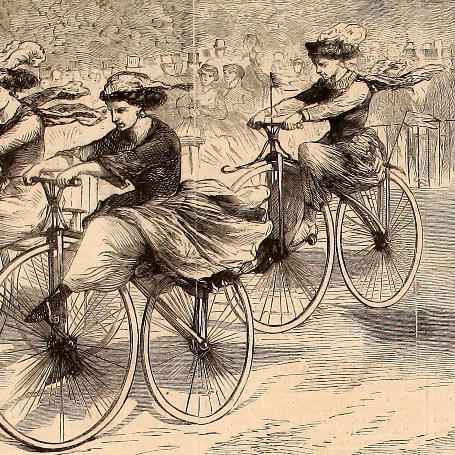 Prvo žensko dirko z velocipedi so priredili leta 1868 v Bordeauxu.